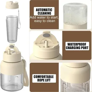 Cangkir Juicer Nirkabel Portabel dengan <span class=keywords><strong>Blender</strong></span> Jus Segar Es Hancur, Cangkir Jus Kapasitas Besar Elektrik USB yang Dapat Diisi Ulang - Product Image 5