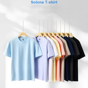 <span class=keywords><strong>Camiseta</strong></span> de Manga Corta para Hombre, Estilo Moderno y Lujoso, Cool Sense 40 Solona, Color Blanco Hielo, para Verano, Tejido Básico, 100% Algodón - Product Image 3