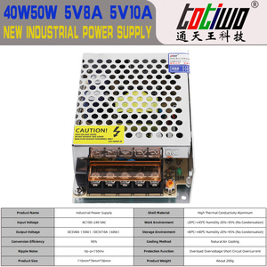 Alimentation à découpage SMPS 5V 8A 10A, 5V <span class=keywords><strong>40W</strong></span> 50W, pour équipement industriel, <span class=keywords><strong>transformateur</strong></span> de puissance pour <span class=keywords><strong>LED</strong></span> - Product Image 2