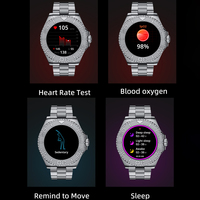 Reloj Inteligente de Moda con Pantalla AMOLED, Correa de Acero, Resistente al Agua IP68, Contador de Pasos, Monitor de Sueño, Notificaciones para Android e iOS