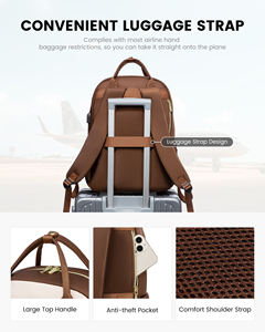 LOVEVOOK Großhandel Gesteppter Wasserdichter Rucksack Trendige Diebstahlsichere Schultaschen Mit USB College-Laptoptaschen für Jugendliche Unisex - Product Image 4