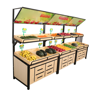 Giá Trưng Bày Sản Phẩm Bằng Gỗ ODM OEM Bán Sỉ Giá Đựng Rau Quả Cho Siêu Thị - Product Image 1