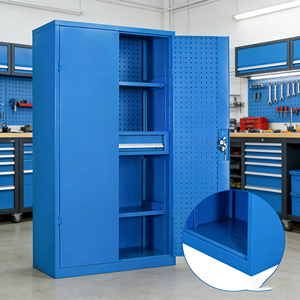 <span class=keywords><strong>Armoire</strong></span> de rangement métallique multi-usages, établi en acier robuste pour applications industrielles et commerciales - Product Image 1