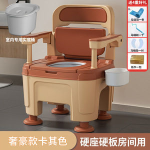 Adjustable Adult Toilet Chair <b>Portable</b> <b>Commode</b> Indoor Use For Elderly With Armrests And Backrest - Product Image 4