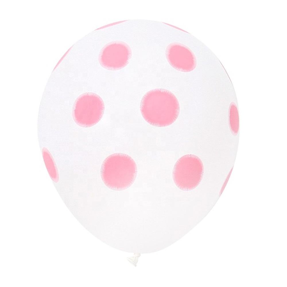 Party Supplies 12 White Purple Gold Light Blue Yellow Red Clear Transparent and Black Latex Personalised Polka Dot Balloon