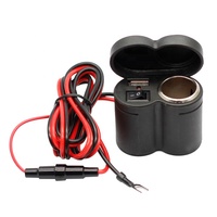 Chargeur rapide USB multifonction étanche pour moto et voiture Interrupteur 5V 2A Prise allume-cigare 12-24V Voltage