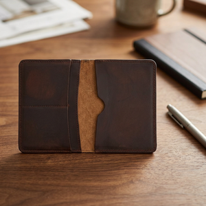 Custom RFID Blocking Premium Quality Genuine Leather Men's Passport Cover ADORA Brand High Quality Durable Customizable - Product Image 3