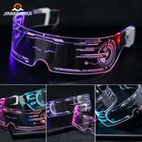 Gafas LED de Acrílico con 7 Colores Cambiantes, Estilo Cyberpunk, Económicas, Populares, para Fiestas de Música y Baile en Bares y Discotecas