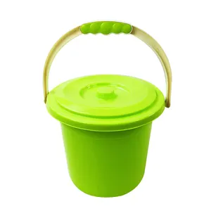 Household Cleaning Plastic Pail Bucket Durable Portable Water Bucket With Cover