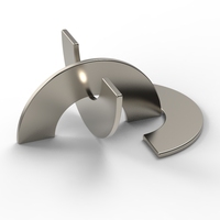 Magnet Neodymium NdFeB N33SH N35SH N38SH Bentuk Lengkung, Magnet Kuat N52, Magnet Industri Kekuatan Tinggi
