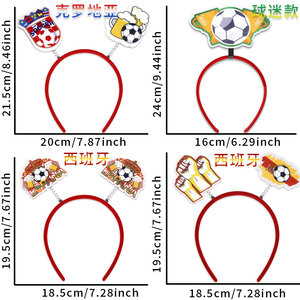 <span class=keywords><strong>Headband</strong></span> kualitas tinggi penggemar cangkir Sepak Bola Eropa Jerman 2024 baru klub tema sepak bola pesta populer cheerleader karnaval - Product Image 2