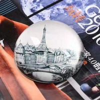 Loupe personnalisée à impression couleur, demi-sphère en verre, boule de cristal personnalisée pour presse-papiers et décoration