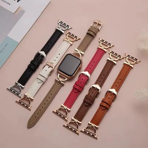Pulsera <span class=keywords><strong>de</strong></span> Cuero para Mujer, <span class=keywords><strong>Correa</strong></span> <span class=keywords><strong>de</strong></span> Metal <span class=keywords><strong>de</strong></span> Lujo para <span class=keywords><strong>Apple</strong></span> <span class=keywords><strong>Watch</strong></span> Band Ultra 8 49mm IWatch 8 7 6 SE 5 3 41mm 45mm 40/44mm - Product Image 1