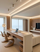 Meuble TV mural moderne en bois avec LED, écologique, durable, personnalisable, rangement facile, assemblage facile, pour salon, usage quotidien