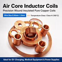 Bobines d'inductance à noyau d'air, enroulées avec précision, en fil de cuivre pur isolé, classe H, fabricant de bobines pour la recharge de véhicules électriques et les équipements médicaux