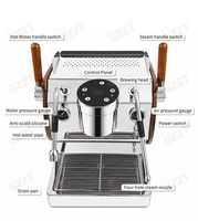 Machine à expresso semi-automatique 9Bars avec pompe rotative importée, double chaudière en acier inoxydable, pour usage domestique et commercial (café)