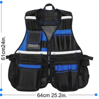 Logo en caoutchouc imperméable à l'eau robuste multi-poches sac à dessus ouvert électriciens vêtements de travail Allround sécurité réfléchissante capacité de 300 lb