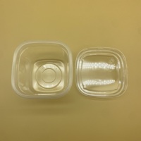 Sulide Vente chaude 500ml Boîte à gâteau carrée transparente haute qualité pour pudding aux fruits, yaourt, crème glacée, mousse avec couvercle