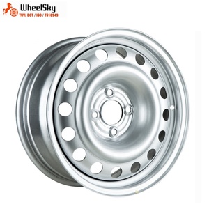 Wheelsky 684401 Nero o Argento Superficie 16x7.0 PCD 4X108 16 Pollici In Acciaio Cerchi Per Auto Cerchi - Product Image 2