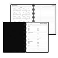 Carnet de notes quotidien et horaire à spirale, couverture rigide noire, personnalisable avec logo, impression sur mesure, idéal pour cadeau, vente en gros