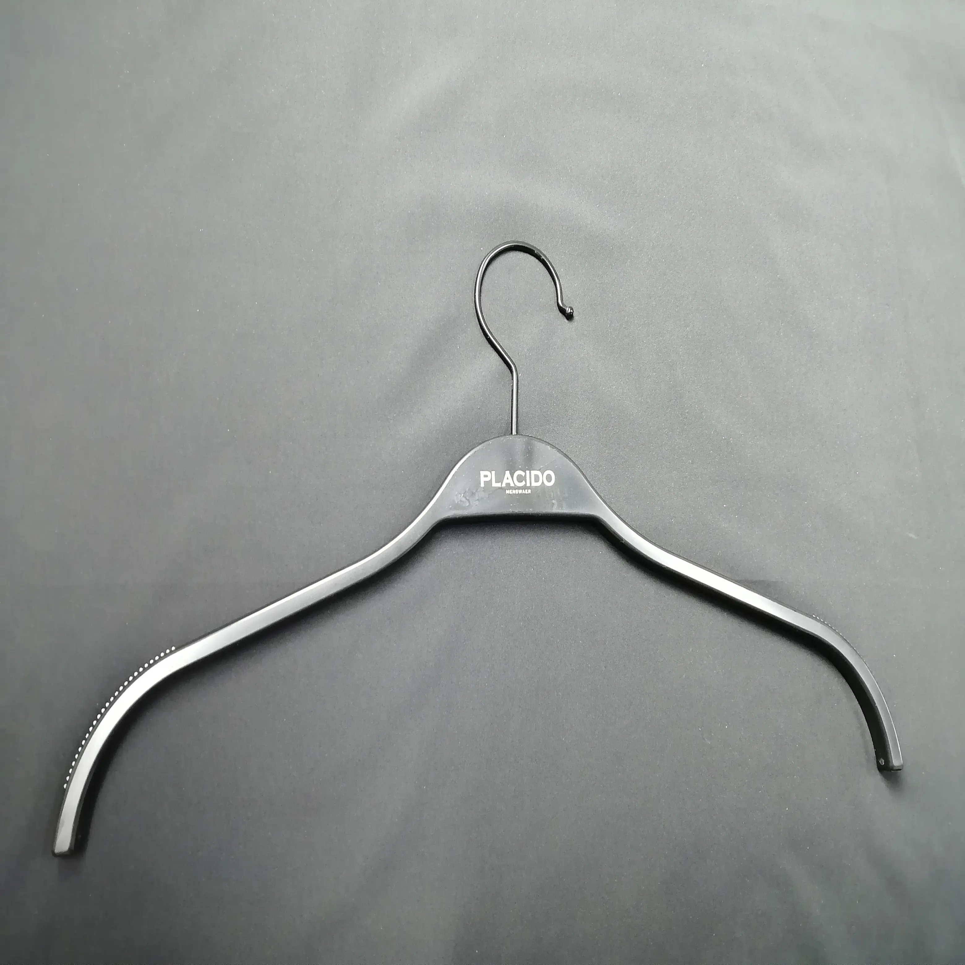 39cm Zara adult black solid Plastic Shirts dress top clothes hanger with metal hook