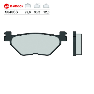 ผ้าเบรกมอเตอร์ไซค์ R-Attack S040SS แบบซินเทอร์ทองแดง สำหรับล้อหลัง ได้รับการรับรองมาตรฐาน R90 - Product Image 1