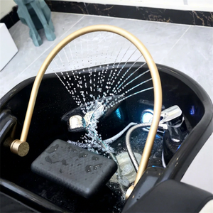 KISEN Lit de massage et de lavage de cheveux 2-en-1 de luxe moderne avec bassin à circulation d'eau, portable pour salon et salle de sport - Product Image 1