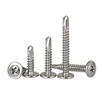 Vis autoperceuse à filetage fin 4.2 x 13mm 19mm 25mm en acier inoxydable SS410, tête profilée Phillips pour le travail du bois
