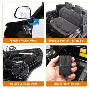 Großhandel Kinder-Polizeiauto aus China, elektrisches Aufsitzauto mit zwei Sitzen, 12-V-Batterie und Fernsteuerung, für Kinder von 3 bis 6 Jahren - Product Image 3