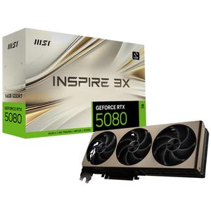 Nueva llegada de tarjetas gráficas MSI GeForce RTX 5080 16G INSPIRE 3X con 16GB GDDR7 - Product Image 2