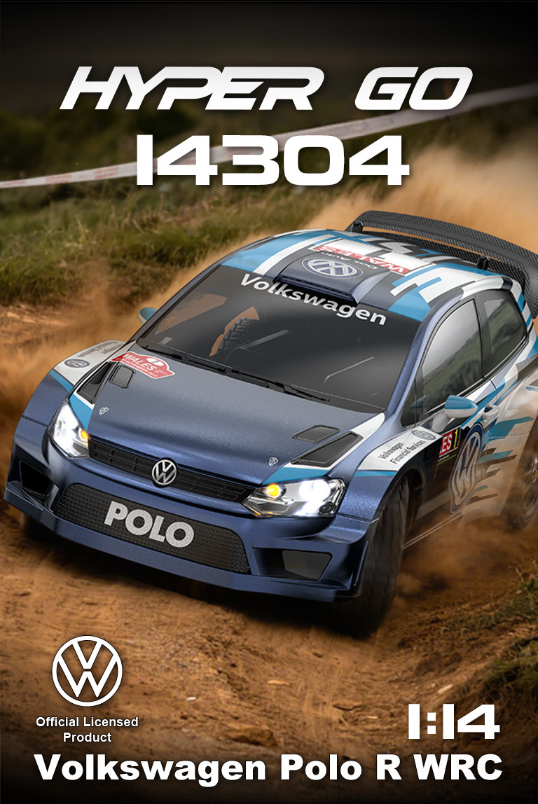 MJX 14304 Hyper Go Volkswagen Polo R WRC RC Car - 1/14 Scale
