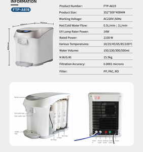 Distributeur d'<span class=keywords><strong>eau</strong></span> potable instantanée chaude et froide OEM, électronique, <span class=keywords><strong>alcaline</strong></span>, UV, RO, pour table, avec fonction pétillante - Product Image 2