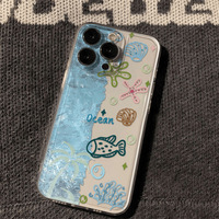 Motif de poisson océanique pour étui antichoc en TPU 17, couverture complète, compatible avec le modèle 17