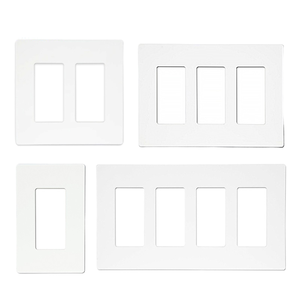Screwless Tấm tường trang trí Outlet bìa cho chuyển đổi ánh sáng chúng tôi tiêu chuẩn <span class=keywords><strong>2</strong></span> gang chuyển đổi tường màu trắng tấm phù hợp với phòng khách phòng ngủ - Product Image 3