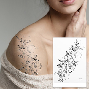 Tatuaje Temporal con Diseño Floral de Mariposa, Resistente al Agua, Impresión Digital, Talla Única, para Brazo - Product Image 3