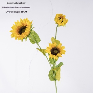Fleur de tournesol artificielle pour mariage, plante décorative, bonsai, fleur artificielle pour mur végétal - Product Image 6