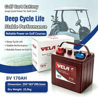 Baterai Asam Timbal Tubular Deep Cycle Trojan 8V 170Ah untuk Forklift dan Golf Cart VELA 4-EW-135 Bersertifikasi ISO9001 CE ROHS