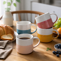 Tasses à café personnalisées en grès céramique émaillé de couleur les plus populaires avec logo tasse à double vitrage personnalisée
