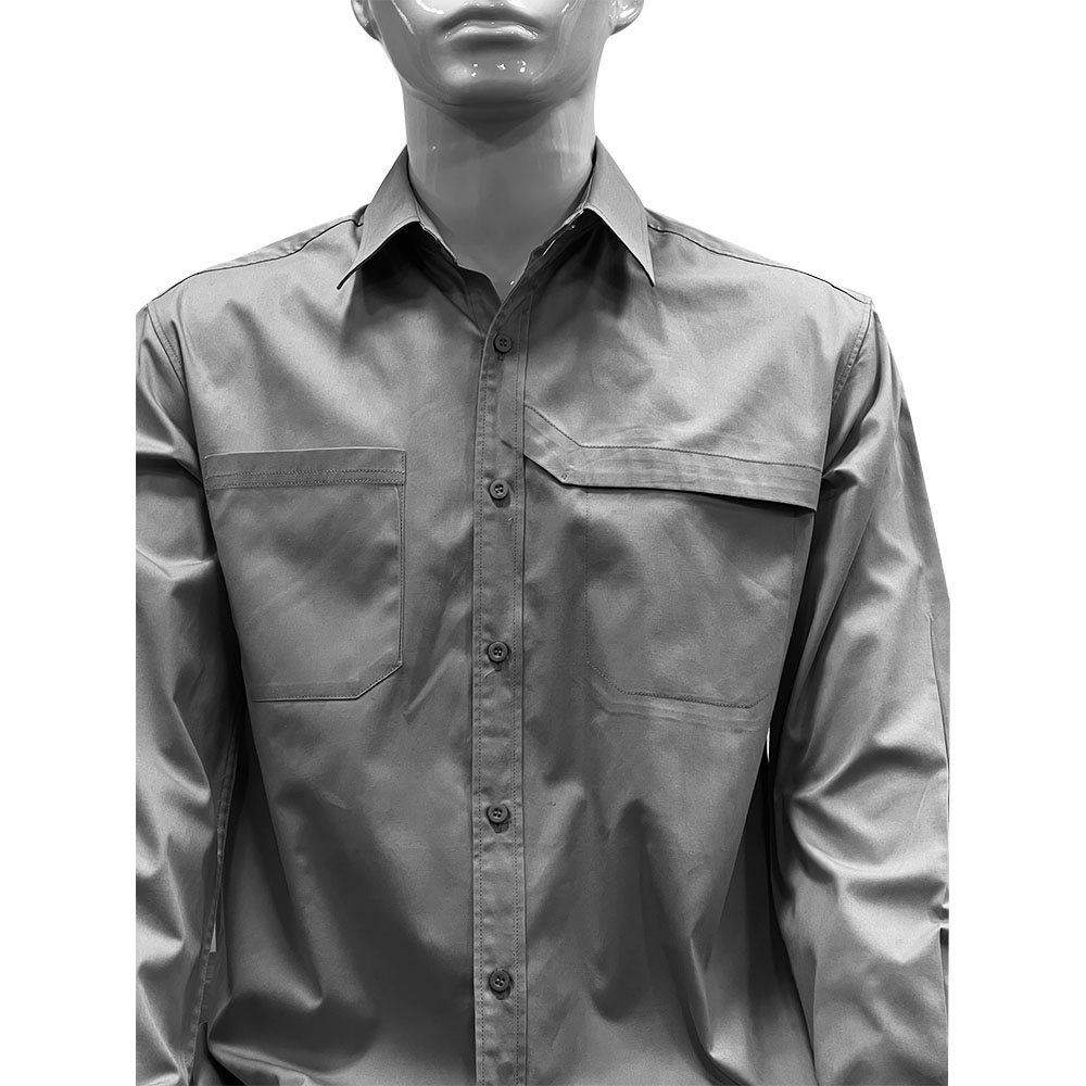 Uniforme de seguridad Dark 65% polyester 35% cotton fade shrink stain wrinkle short sleeve Dark Security Uniform Shirts