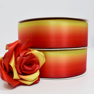 <span class=keywords><strong>Cintas</strong></span> de Raso de Poliéster de Doble Cara con Color Arcoíris, 4 cm x 100 Yardas, Rollo de Cinta de Alta Resistencia, Impresas con Efecto Degradado, Personalizadas para Flores de Rosa - Product Image 3