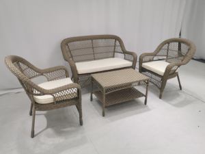 Guangdong Factory <span class=keywords><strong>Jeco</strong></span> ACE Silla de mimbre Juego de conversación Muebles de ratán natural Patio Jardín Conjunto Muebles de exterior - Product Image 2