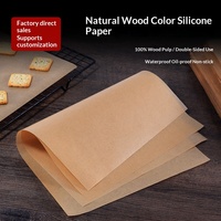 Papier sulfurisé couleur bois en gros pour la cuisson, papier de cuisson anti-graisse, papier de cuisson pour four, papier sulfurisé silicone antiadhésif