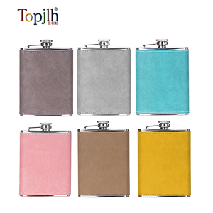 Topjlh Venta caliente 6oz Sublimación Cuero <span class=keywords><strong>Peltre</strong></span> Hip Flask Sleeve - Product Image 1