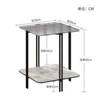Salon moderne minimaliste Table basse carrée en verre trempé créatif Table d'angle Petite armoire de buffet minimaliste