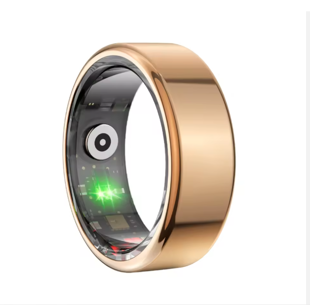 Smart Ring Fitness Tracker, Waterproof Stainless Steel and Resin Case, Health Monitor, Heart Rate Tracker, Unisex, App Control