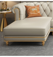 Mikro faser Stoff modernes Design Chesterfield Italienische Sofa Couch getuftete Knöpfe Leder modulare Schnitts ofa Sofa Set weiß