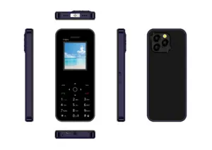 Hot Chất lượng cao giá rẻ 1.77 inch 3 Sim thẻ kim loại mỏng khung điện thoại di động tính năng điện thoại