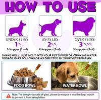 Complément alimentaire multivitaminé et minéral naturel pour chiens, gouttes liquides multivitaminées pour animaux de compagnie, pour la maintenance des os solides et la santé cardiaque des chiens