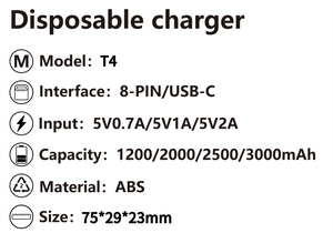 Caricabatterie Portatile Monouso per Telefono, Formato Mini, Caricatore Usa e Getta, Power Bank Monouso 2026 Mini Power - Product Image 6