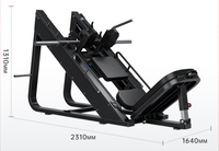 DINUO Promotion Machine Combinée Leg Press et Hack Squat à 45 Degrés, à Charge par Disques, en Acier, pour la Sécurité et la Force, pour Salle de Sport Commerciale et Centre de Fitness